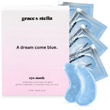 Under Eye Mask - Reduce Dark Circles, Puffy Eyes, Undereye Bags, Wrinkles - Gel Under Eye Patches, Vegan Cruelty-Free Self Care by grace and stella (24 Pairs, Blue) Blue (24 Pairs)