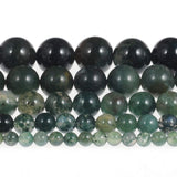 Natural Stone Beads 8mm Aquatic Agate Gemstone Round Loose Beads Crystal Energy Stone Healing Power for Jewelry Making DIY,1 Strand 15"