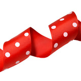 Morex Grosgrain Dot Ribbon, 1-1/2-Inch by 20-Yard Spool, Red with White Dots,3908.38/20-250 Red (White Dots) 1.5 x 20 YD
