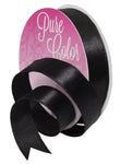 Morex Ribbon Wired Satin Ribbon, 5/8 inch by 10 Yard, Black, 09603/10-613 5/8 inch by 10 yards