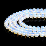 Natural Stone Beads 3mm Opal Gemstone Round Loose Beads Crystal Energy Stone Healing Power for Jewelry Making DIY,1 Strand 15"