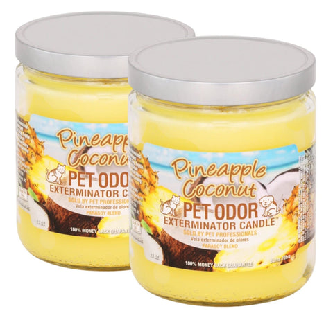 Specialty Pet Products Pet Odor Exterminator Candle, Pineapple & Coconut - Pack of 2