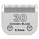 DODAER Detachable Pet Dog Grooming Clipper Ceramic Blade,Compatible with Andis Size 30 Cut Length 1/50"(0.5mm),Compatible with Oster A5,Wahl KM Series Clippers 30# 0.5mm