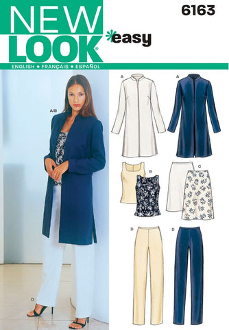 New Look Sewing Pattern 6163 Misses Separates, Size A (8-10-12-14-16-18)