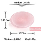 CrystalTears Rose Quartz Crystal Worry Stone Healing Crystal Oval Pocket Palm Stone Tumbled Polished Thumb Worry Stones for Anxiety Stress Relief Meditation Crystal Terapy