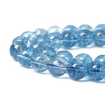 6mm 61pcs Blue Topaz Crystal Quartz Natural Stone Beads Energy Stone Healing Power Loose Beads for Jewelry Making DIY Bracelet Necklace Earrings Blue Crystal 6mm