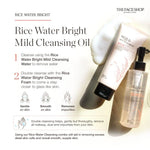 THE FACE SHOP Rice Water Bright Face Wash, Facial Cleanser for Sensitive, Normal & Oily Skin, Gentle Hydrating Daily Face Cleansing Oil (5oz) or Face Wash Set (Face Cleansing Oil & Cleansing Foam) 5 Fl Oz (Pack of 1)