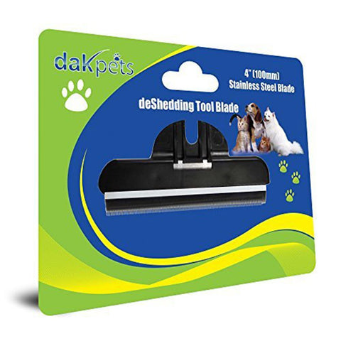 DakPets Deshedding Brush for Dogs & Cats - Pet Grooming Tool Replacement Cartridge - Replaceable Comb