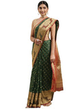 Pandadi Saree Women's Banarasi Silk Saree With Unstitched Blouse Piece