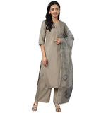 RATAN Straight Salwar Suit Kurta Palazzo Set with Printed Dupatta for Women
