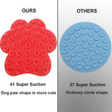 Mycicy Dog Lick Pad, Dog Washing Distraction Device, Slow Eating Dog Mat with Super Suction for Dog Licking Peanut Butter, Pet Bathing, Grooming and Dog Training Red