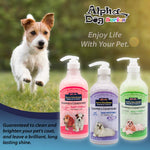 Alpha Dog Series Puppy Grooming Natural Dog Shampoo and Conditioner with Aloe Vera, pH balanced Shampoo for Dogs, Tear-Free, Moisturizing Dog Shampoo for Sensitive Skin - 26.4 Oz (Pack of 2)
