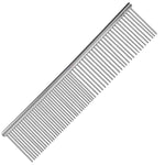 Meric Pet Grooming Comb, Stainless Steel Teeth, Detangling and Loose Fur Brush, Encourages Hair and Skin Follicles, Perfect for Small & Medium Cats and Dogs (Small ( 7.5" x 1.3" )) Small ( 7.5" x 1.3" )