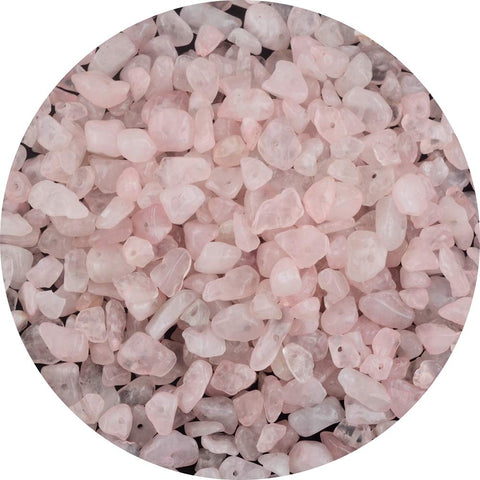 Natural Chip Stone Beads Rose Quartz 5-8mm About 400 Pieces Irregular Gemstones Healing Crystal Loose Rocks Bead Hole Drilled DIY for Bracelet Jewelry Making Crafting (5-8mm, Rose Quartz)