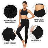 Buttery Soft Leggings for Women - High Waisted Tummy Control No See Through Workout Yoga Pants 1-black Small-Medium