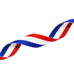 Morex Ribbon 93602/25-914 Striped Grosgrain Ribbon 3/8"X 25 YD Patriotic Ribbon for Gift Wrapping, Red/White/Blue, 4th of July Decorations, American Flags Art Supplies Gift Ribbons for Crafts 3/8 in x 25 yd