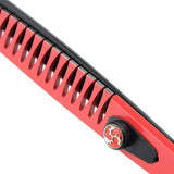 LILYS PET HIGH-END SERIES 8-Inch Japanese 440C Pet Dog Chunker Shears,Fishbone-shaped Big Tooth Professional Pet Grooming Chunker Scissors With Beautiful Red Screw (Black-Red) Black-red