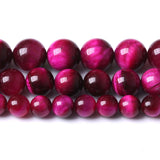 48PCS 8MM AAA Rose Red Tiger Eye Stone Beads Natural Gemstone Bead Crystal Healing Energy Jewelry Making DIY 15 inches