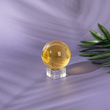 LONGWIN 40mm(1.6 inch) Solid Mini Fengshui Crystal Ball Healing Crystals(Yellow) Yellow