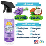 New Waterless Dog Shampoo | All Natural Dry Shampoo for Dogs or Cats No Rinse Required | Made with Natural Extracts | Vet Approved Treatment - Made in USA - 1 Bottle 17oz (503ml) Lavender Waterless