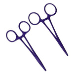 Motanar Pet Colourful Stainless Steel Hemostat Hemostatic Forcep,Pet Ear Hair Pull Forcep,Bend Head and Straight Head kit (Purple) Purple