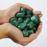 Nvzi 10 Packs of Brazilian Tumbled Polished Natural Green Aventurine Crystals, Crystals and Healing Stones Quartz Bulk for Wicca, Reiki, Healing Energy, Chakra Stones, Witchcraft Supplies