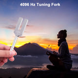 QIYUN Tuning Fork, 4096 Hz Tuning Fork - Crystal Tuning Fork with Hammer for Healing