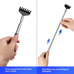2 Pack Portable Extendable Back Scratcher, Kuvvfe Stainless Steel Telescoping Back Scratcher with Beautiful Gift Packaging