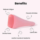 ROSELYNBOUTIQUE Ice Roller for Face Facial Tools Skin Care Set - Self Care Gifts for Women Cyrotherapy Kit Reduce Wrinkles Puffiness Aging (Pink)