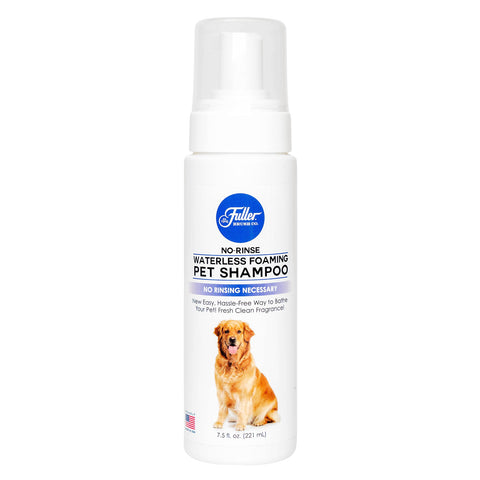 Fuller Brush No-Rinse Waterless Foaming Pet Shampoo – Cleans, Conditions & Moisturizes – New Easy Way to Bathe Your Dog – No Rinsing Necessary (7.5 oz. Shampoo Bottle)