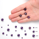 60pcs 6mm Natural Stone Beads Amethyst Beads Energy Crystal Healing Power Gemstone for Jewelry Making, DIY Bracelet Necklace