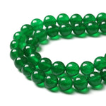46pcs 8mm Natural Chinese Green Jade Beads Chalcedony Round Loose Gemstone Crystal Energy Healing Power Stone Beads for Jewelry Making DIY Bracelet (8mm, Chinese Green Jade)