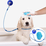 Petbobi Dog Bath Tether with Heavy Suction Cup + Adjustable Dog Grooming Leash + Soft Bath Brush, Dog Bathing Leash for Restraint Pets During Shower and Grooming Dog bathing suit