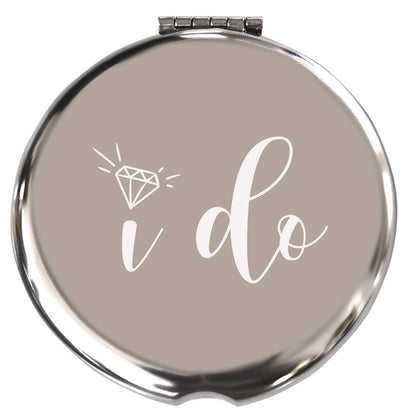 Engagement Gifts for Her,Bridal Shower Gifts-I Do-Bride Gifts,Makeup Mirror Silver-Bride to Be Gift Wedding Vows