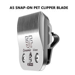 KBDS Detachable Pet Dog Grooming Ceramic Clipper Blades,Compatible with Most Andis,Oster A5/A6,Wahl KM Series Clippers,Size 5FC 1/4'' Inch 6.4mm Cut Length, 5F Blade 5F:1/4"(6.3mm)