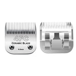 4FC Blade Detachable Pet Clipper Replacement Blades Compatible with Andis Pet Clipper /Oster A5/Wahl KM Series Dog Clipper ,Ceramic Blade & Stainless Steel Blade 1pack 4fc:3/8''(9.5mm)