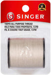 SINGER 60256 All Purpose Polyester Thread, 150 yards, Natural 1- Pack