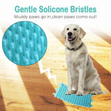 Dog Paw Cleaner Pet Paw Washer For Dogs Muddy Paws Cleaner Paw Brushes Easy Disassemble and Install Dog Foot Washer Petite BlueGreen