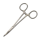 Motanar Professional Stainless Steel Pets Dogs Cats Hemostat Forceps Scissors Ear Hair Clamp Pulling Shears Plier Pet Dog Trimmer Accessories Curved Silver
