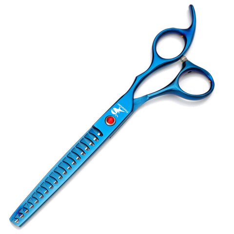 Freelander 7.0" Dog Chunker Shear Professional Pet Grooming Thinning Scissors for Dog Groomer Blue