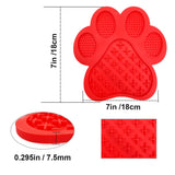 Mycicy Dog Lick Pad, Dog Washing Distraction Device, Slow Eating Dog Mat with Super Suction for Dog Licking Peanut Butter, Pet Bathing, Grooming and Dog Training Red