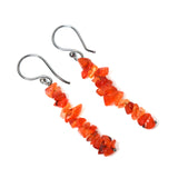 Natural Carnelian Chips Crystal Earring, Yoga Jewelry, Meditation Earring, Energy Healing Crystals, Birthday, Gift for Her, Gemstone Jewelry AA+ Quality (Carnelian)