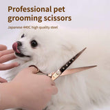 Fenice Peak Dog Grooming Scissors Pet Cutting Scissors Professional Dog Scissors for Grooming Shears for Dogs and Cats 440C Japanese Stainless Steel Dog Trimming Shear Edge Scissors(7'') 7''