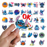 100 Pcs Cartoon Stickers, Waterproof Cute Lilo and Stitch Stickers for Water Bottles Laptop Car Bicycle Skateboard Motorcycle Luggage Stickers Decal (Stitch Stickers-100 Pcs) 100pcs Stitch Stickers