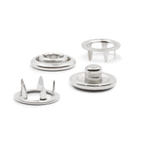Dritz Snap 2 Open Ring Sides Size 16 Nickel Includes Snaps & Tool Fasteners, 7/16", 60 Sets Open-Ring
