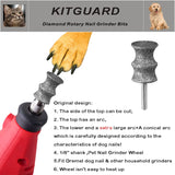 KITGUARD Diamond Dremel Dog Nail Grinder Bits for Rotary Tool-1/8'' Dremel Dog Nail Grinder Attachment-Pet Nail Grinder Bit Work for Animals Nail Care (C) ClassicC 1P