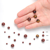60pcs 6mm Natural Stone Beads Tricolor Tiger Eye Beads Energy Crystal Healing Power Gemstone for Jewelry Making, DIY Bracelet Necklace
