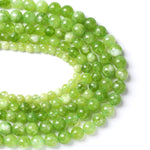 60pcs 6mm Natural Peridot Green Lace Jades Beads Round Loose Spacer Beads for Jewelry Making DIY Bracelets Crystal Energy Healing Power Stone 15 Inch Green Peridot Jade