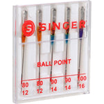 SINGER 4863 Universal Ball Point Machine Needles, Assorted Sizes, 5-Count 80/11 5.0