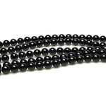 MJDCB 7A Natural Black Agate Gemstone Loose Beads Round 6mm Crystal Energy Stone Healing Power for Jewelry Making